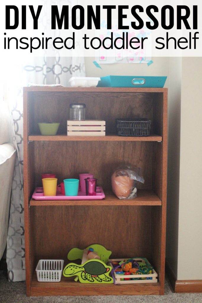 Montessori Inspired Toddler Shelf: a few super simple ideas for a montessori inspired activity shelf for your toddler. No mom guilt allowed. Tunemyheartblog