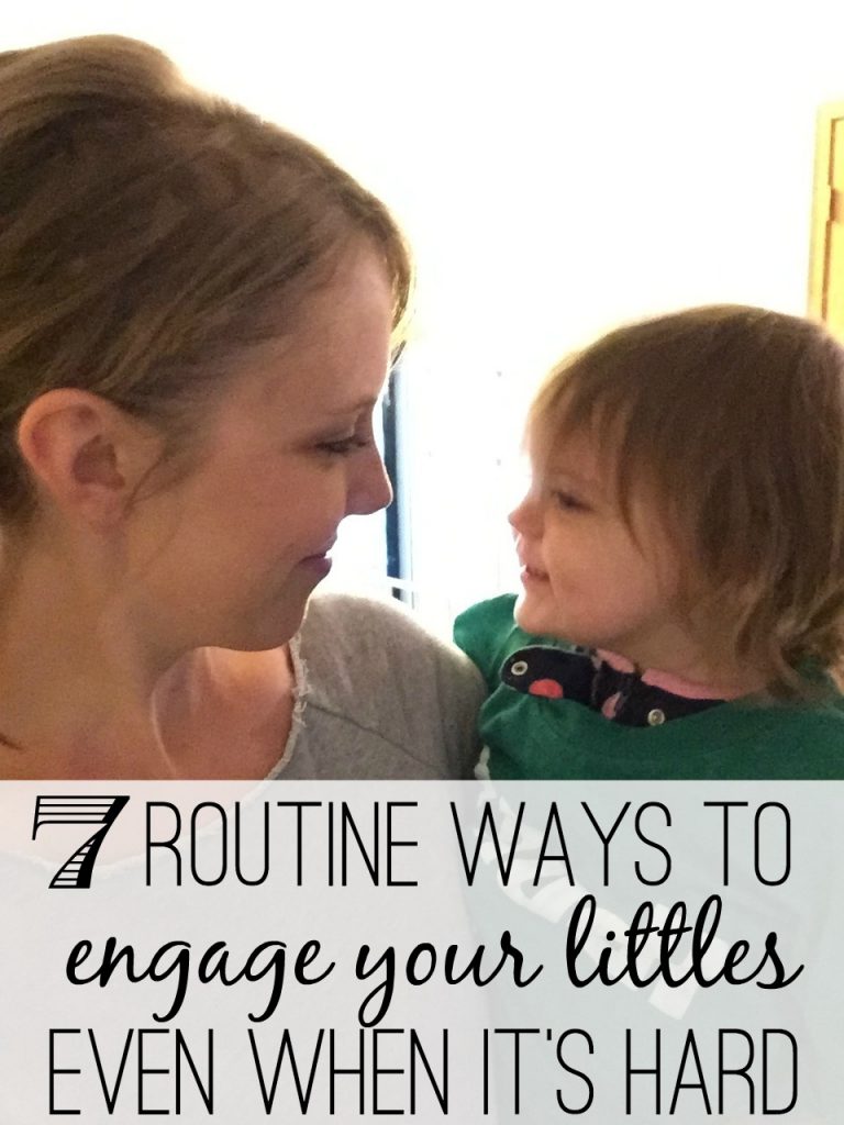 This whole spending-all-day-with-littles thing does not come naturally to me. It's somehow very boring and also very difficult. Yet, they need us. So, here are 7 practical (and simple) ways I engage my little ones on a day to day basis, or at least try to :) 