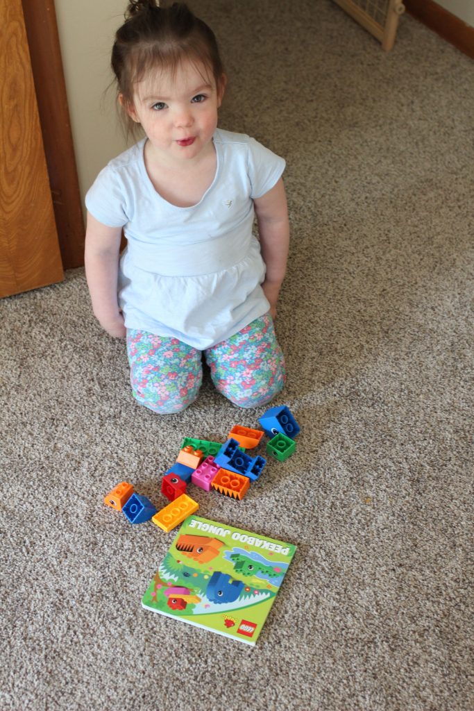 These read and build lego books are so fun for toddlers! A cheap activity to develop toddlers' spatial skills and teach them how to follow lego directions.a