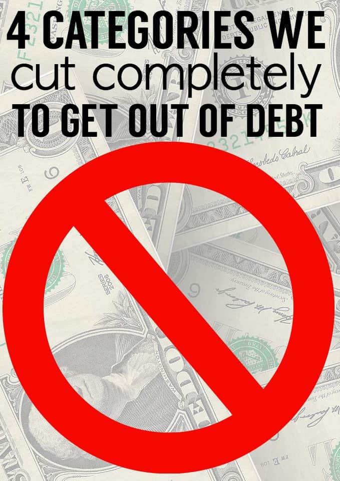 Wondering how to cut more money from your budget? Here are 4 surprising categories we stopped spending money in to get out of debt! 