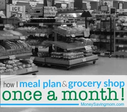 How I meal plan and grocery shop once a month! (a complete how-to guide with a free menu planner)