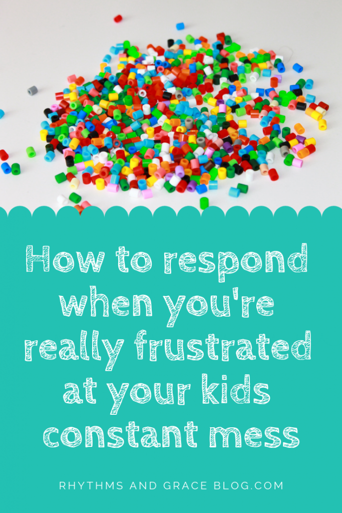 Feel guilty for yelling at your kids? Here's how to stop yelling at child and what to do for discipline instead; grace based discipline; how to get kids to clean up their mess; what to do about the constant mess