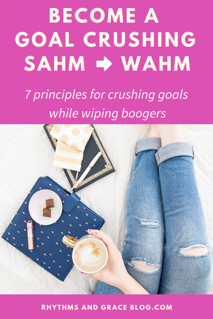 It's hard to set goals as a mom because you're always putting your kids first. And that's okay! That's what makes you a good mom. You can still plan to crush your goals though; here are some ideas for realistic goal setting with kids; goals for work at home moms