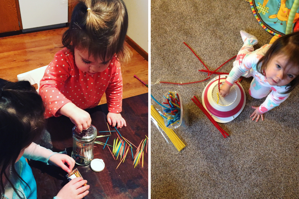 cheap, no prep, DIY homemade toddler activities