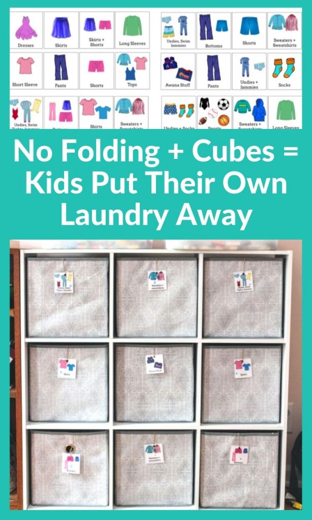 easiest way to sort kids clothes if you're overwhelmed by laundry